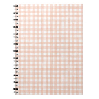 Terrakotta Klassisches Gingham Notizblock