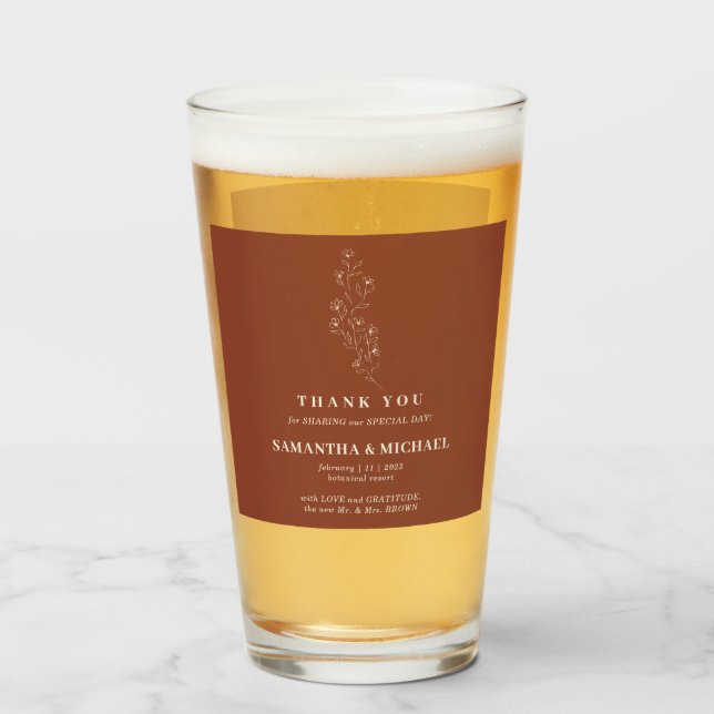 Terrakotta Kleine Blume Moderne Einfache Hochzeit Glas (Vorne (Gefüllt))