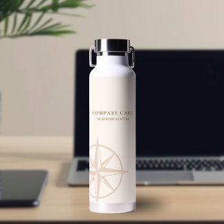 Terrakotta-Kompassrose Markenzeichen für psychisch Trinkflasche