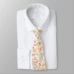 Terrakotta-Launische Blumige Hochzeitskrawatte Krawatte