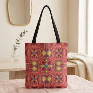 Terrakotta-Mandala Tasche