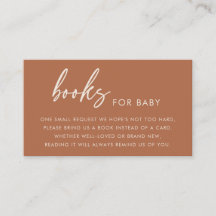 Terrakotta-Minimalist-Boho-Bücher für Baby Shower