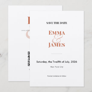Terrakotta-Minimalist-Et-Zeichen Save the Date
