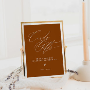 Terrakotta-Minimalist-Karten und -Geschenke Hochze Poster