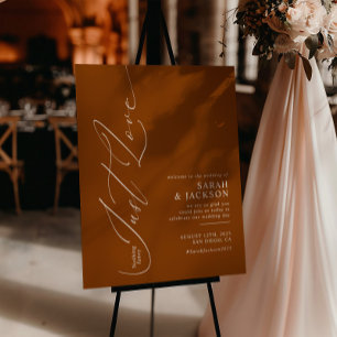 Terrakotta Nichts Besonderes, nur Liebe Hochzeitsb Poster