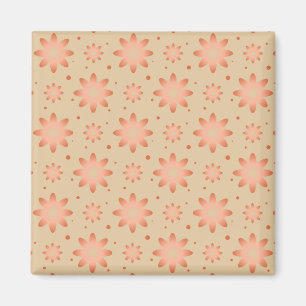 Terrakotta-orange und sand-beige zarte Gänseblümch Magnet
