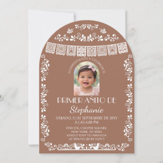Terrakotta Primer Añito Mädchen Foto Arch Einladung