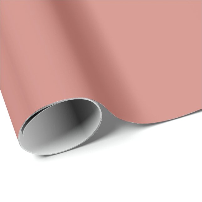 Terrakotta-rosa weißes Muster Geschenkpapier (Rolleneckpunkt)