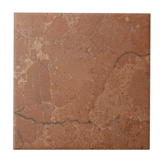 Terrakotta-rot einfaches rustikales Design Fliese (Vorderseite)