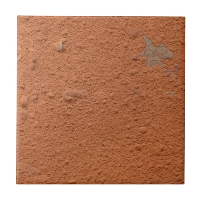 Terrakotta-rot einfaches rustikales Design Fliese (Vorderseite)