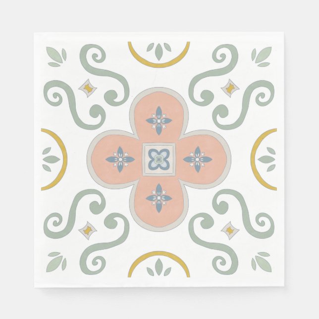 Terrakotta Serviette (Vorderseite)