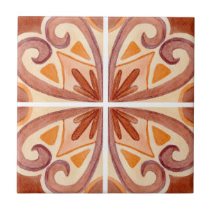 Terrakotta-Spanische-Talavera-Fliesenmuster Fliese
