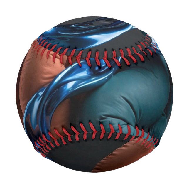 Terrakotta-Teal-Fluss - Farbige vertikale 3D Baseball (Vorderseite)