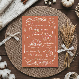 Terrakotta Thanksgiving: Lasst uns zusammenkommen Einladung
