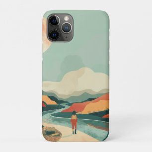 Terrakotta Türkis Boho Fluss Berg Reise Case-Mate iPhone Hülle