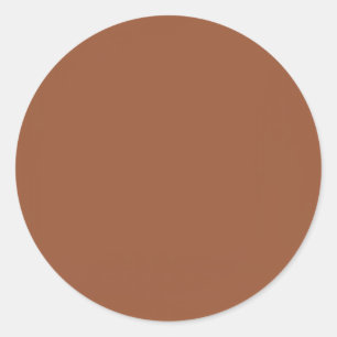 Terrakotta verbranntes Orange einfarbig Runder Aufkleber