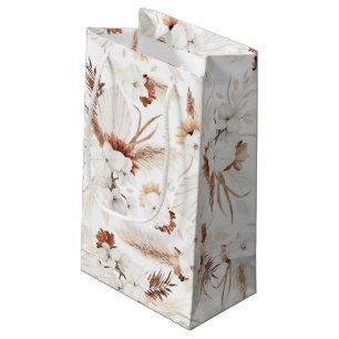 Terrakotta Weiße und Elfenbein Blumen Boho Botanis Kleine Geschenktüte