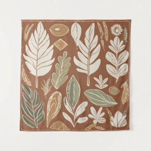 Terrakotta-Wildflower-Boho-Rustikale Eklektische W Wandteppich