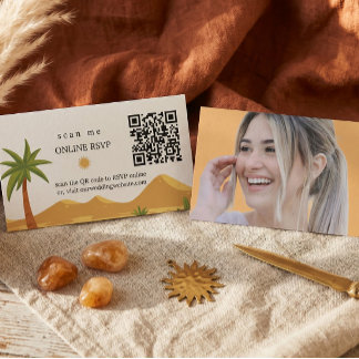 Terrakotta-Wüsten-Boho-Viral-Hochzeit Begleitkarte