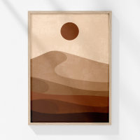Terrakotta-Wüstenlandschaft Neutrale Boho-Wandkuns