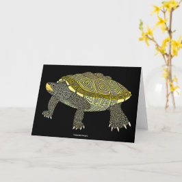 Terrapin (black) - Greeting Card Karte