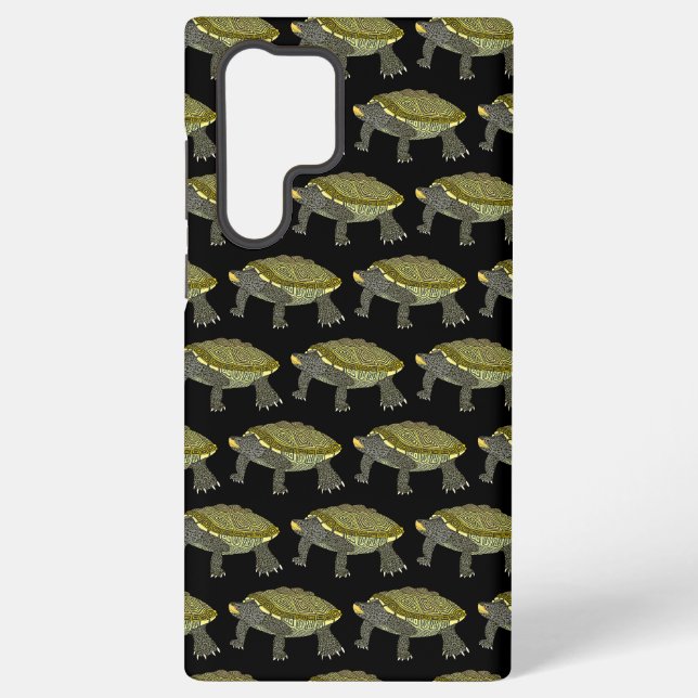 Terrapin (Muster schwarz) - Samsung Case Galaxy Hülle (Rückseite)