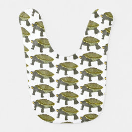 Terrapin (Muster weiß) - Baby-Bib Babylätzchen