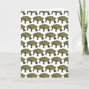 Terrapin (Muster weiß) - Grußkarte Karte
