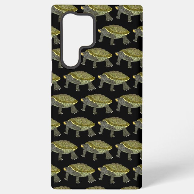 Terrapin (pattern black) - Samsung Case Galaxy Hülle (Rückseite)