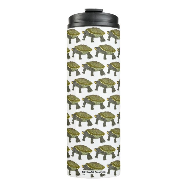 Terrapin (pattern white) - Thermal Mug Thermosbecher (Vorderseite)