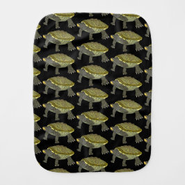 Terrapin (Schwarz gemustert) - Burp Tuch Baby Spucktuch