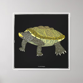 Terrapin (schwarz) - Leinwanddruck