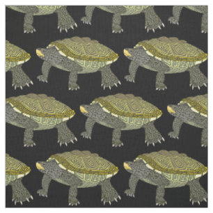 Terrapin (schwarz) - Pima-Baumwollstoff Stoff