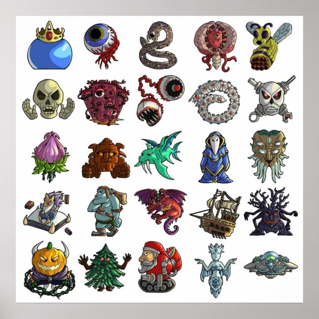 Terrarias All Boss Poster (Vorne)