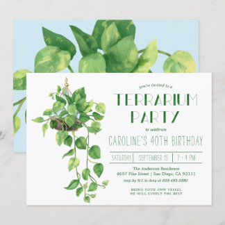 Terrarium-Party Einladung