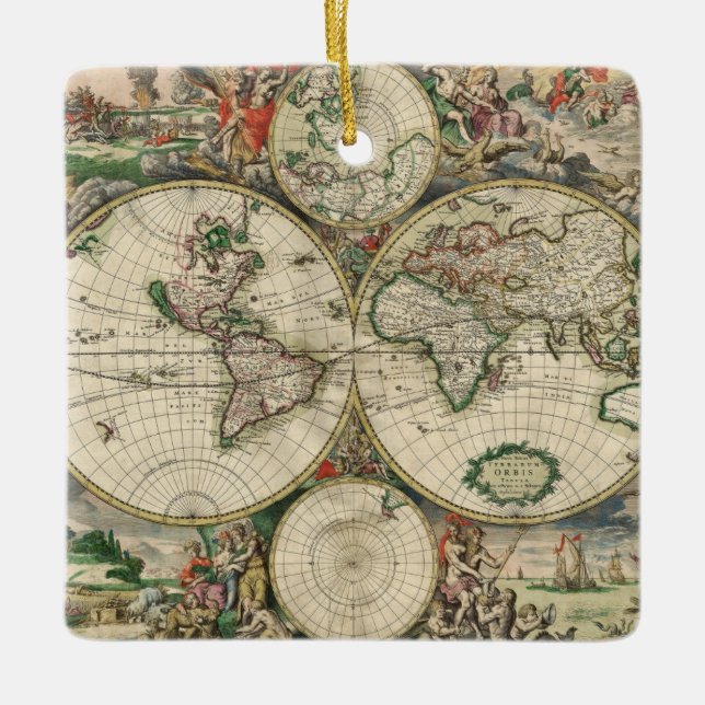 Terrarum Orbis Tabula Keramikornament (Vorderseite)