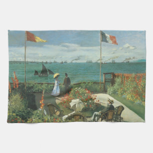 Terrasse am Meer von Claude Monet Geschirrtuch