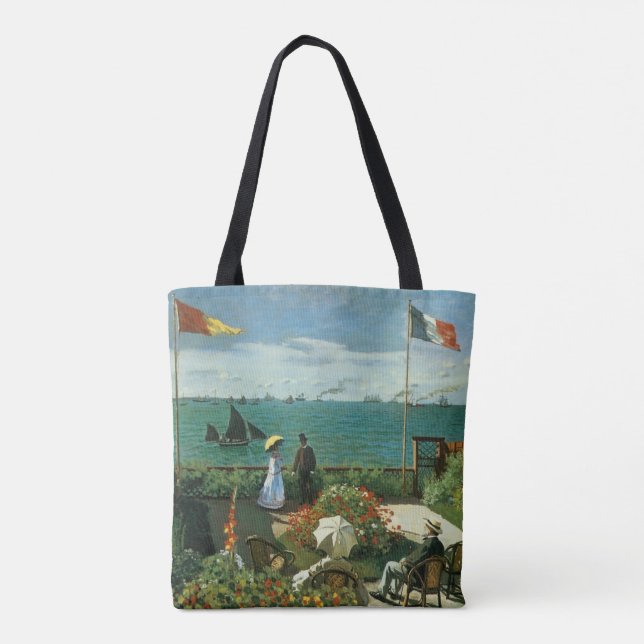 Terrasse am Meer von Claude Monet Tasche (Rückseite)
