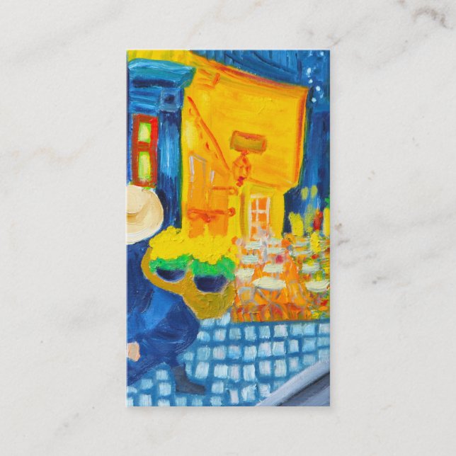 Terrasse de café de Van Gogh au carte de visite de (Devant)