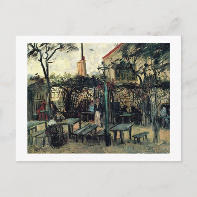 Terrasse des Cafés am Montmartre La Guinguette Postkarte (Vorderseite)