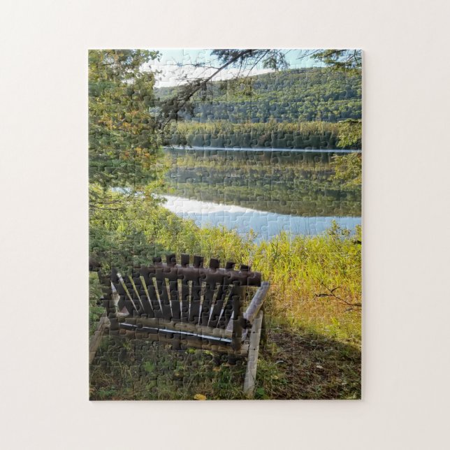 Terrasse mit Blick auf den See Bailey Obere Halbin (Vertikal)