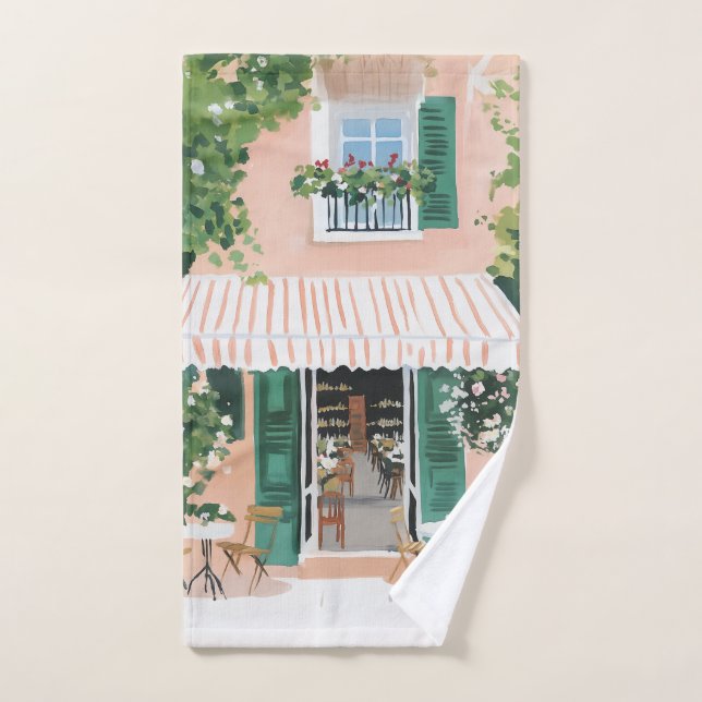 Terrasse paisible à Rome (Serviette à main)