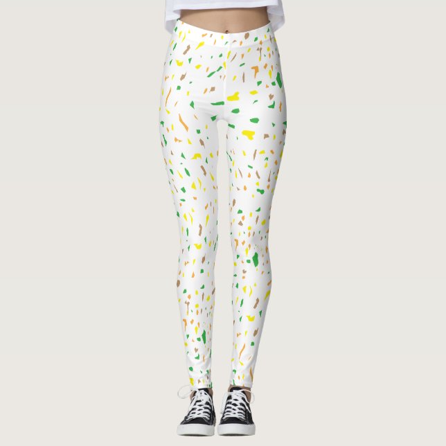 Terrazo Eleganter Sommer Leggings (Vorderseite)
