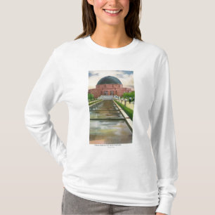 Terrazo Promenaden-Ansicht von Adler Planetarium T-Shirt