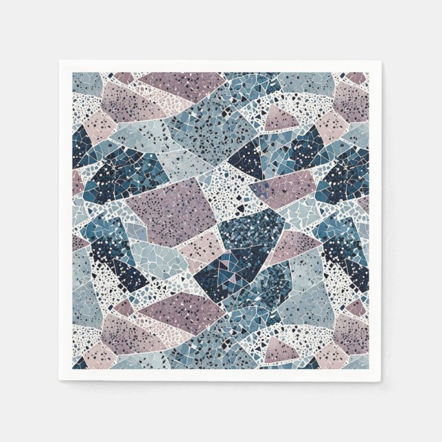 Terrazzo Abstract Design Serviette (Vorderseite)