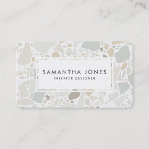 Terrazzo-Beschaffenheits-einfacher moderner Visitenkarte
