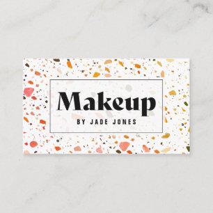 Terrazzo Bold Makeup Künstler Kosmetologe Visitenkarte