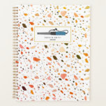 Terrazzo Curling Eisen Kosmetologe Salon Hair Planer<br><div class="desc">Ein Planer mit Terrazzo-Muster mit Wüste inspiriert Farbschema auf Vorder- und Rückseite.  An der Vorderseite befindet sich eine blaue Eisensammlung mit Namen und Jahr.</div>