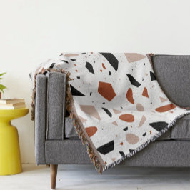 Terrazzo Decor Geometric Boho Abstrakt Blanket Decke