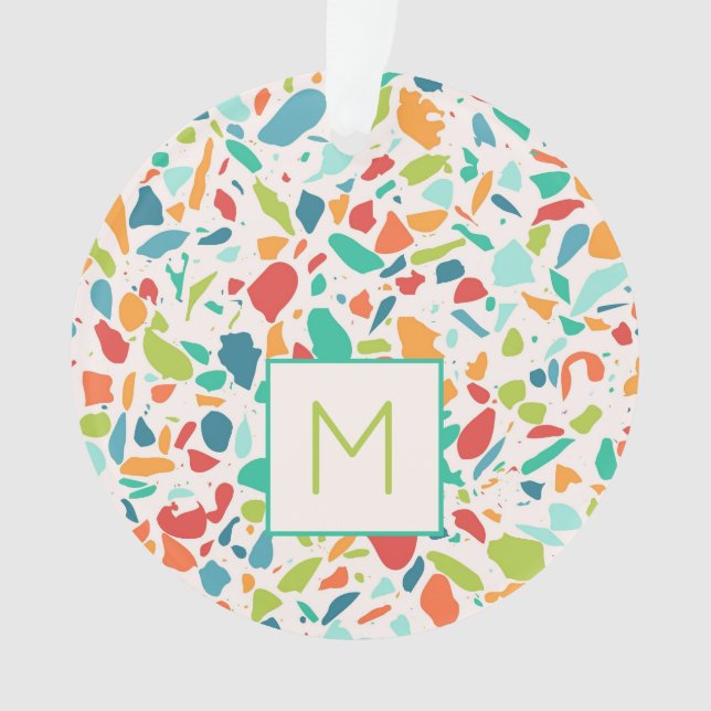 Terrazzo Farbenfrohe Architektur - INITIAL Designe Ornament (Vorderseite)